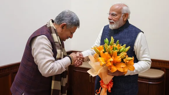Lallan Singh calls upon Narendra Modi