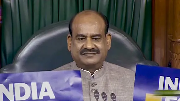 Lok Sabha Speaker Om Birla conducts proceedings in the House during the Monsoon session of Parliament, in New Delhi