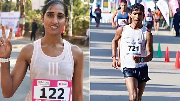 Manju, Baboo win bronze in 35km
