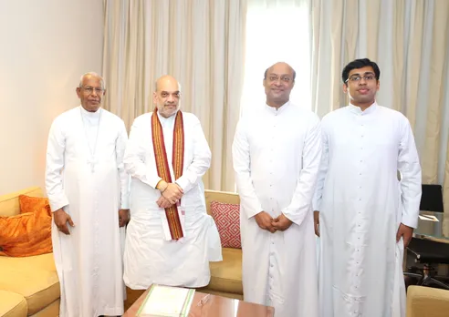 Amit Shah meets Archbishop Andrews
