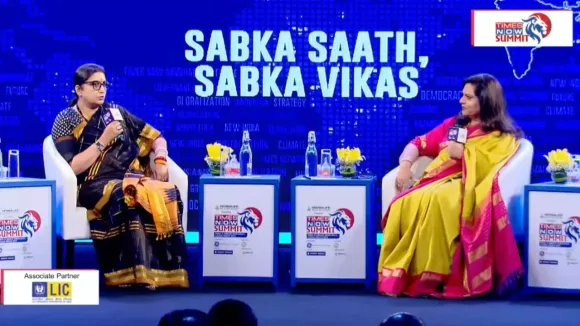 Smriti Irani at the Times Now Summit on Thursday