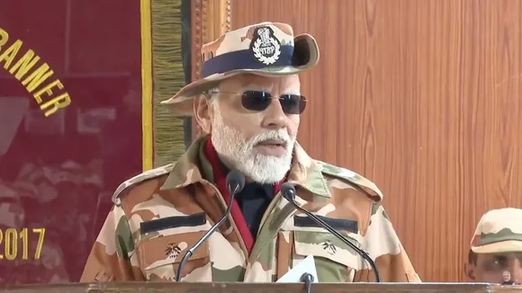 Narendra Modi celebrates Diwali with Indian Army Jawans at Lepcha, Himachal Pradesh