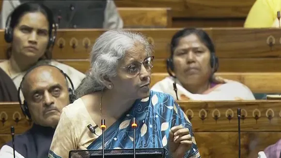 Union Finance Minister Nirmala Sitharaman presents the Interim Budget 2024 in the Lok Sabha, at Parliament House in New Delhi