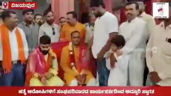 Gauri Lankesh murderers garlanded