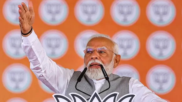 Prime Minister Narendra Modi addresses a public meeting for Lok Sabha elections, in Anand, Thursday, May 2, 2024