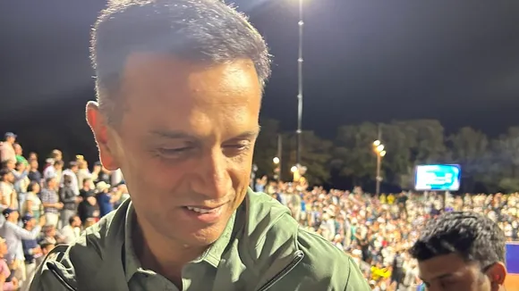 Rahul Dravid during a Tennis match at Paris Olympics on Sunday, July 28, 2024
