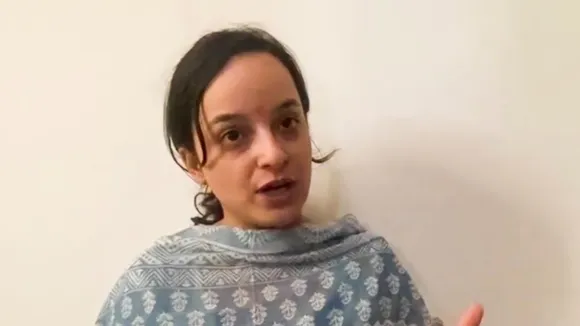 Shagun Parihar, BJP candidate from Kishtwar for J&K Assembly elections, speaks to the media, Monday, Aug. 26, 2024.