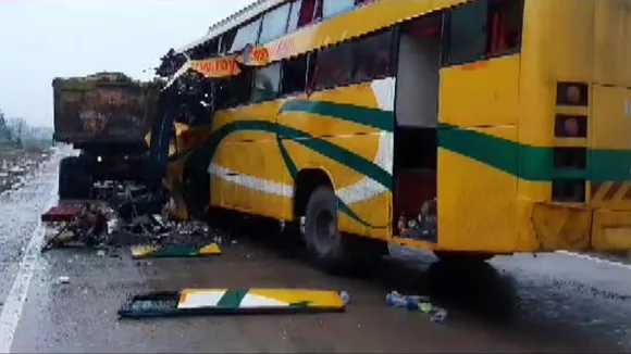 Three killed, six injured as bus on way to PM Modi's rally in Raipur hits truck