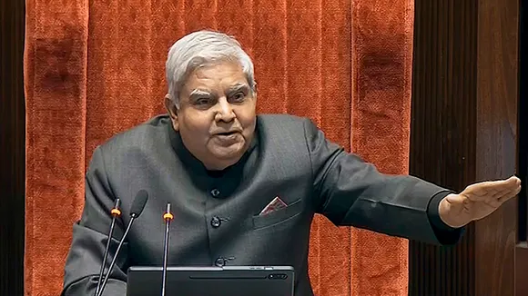 Rajya Sabha Chairman Jagdeep Dhankhar conducts proceedings in the House during the Winter session of Parliament