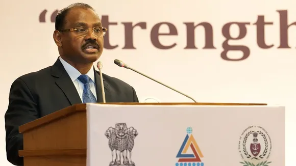 Comptroller & Auditor General of India Girish Chandra Murmu speaks during the International Conference on 'Strengthening of Grass Roots Democracy and Accountability', in New Delhi, Wednesday, Feb. 28, 2024.