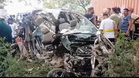 Four people killed in a road accident in Tanda, Hoshiarpur