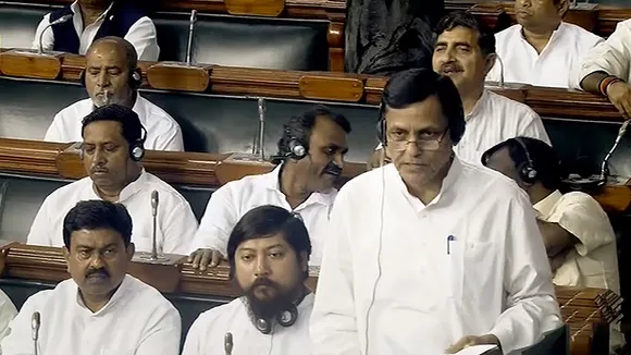 Union Minister of State for Home Affairs Nityanand Rai in the Lok Sabha during the Monsoon session of Parliament