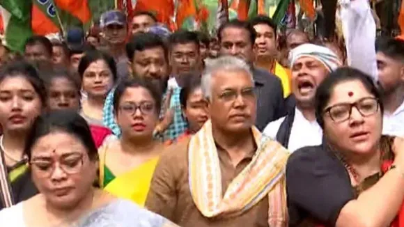 West Bengal BJP Protest Dilip Ghosh