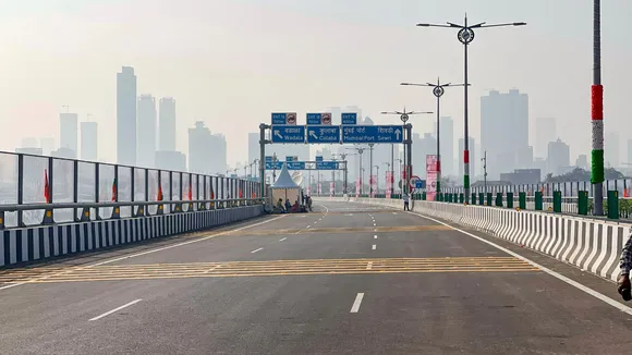 Newly-constructed Atal Bihari Vajpayee Sewri-Nhava Sheva Atal Setu, on Friday, Jan. 12, 2024.