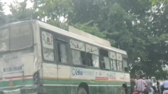A bus from Himachal Pradesh overturned in Punjab's Pathankot on Saturday