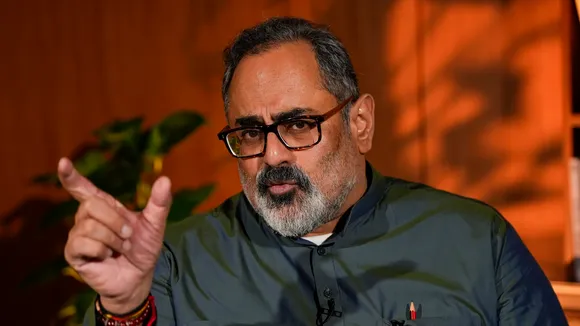 Minister of State for IT and Communication Rajeev Chandrasekhar during an interview with PTI, in New Delhi