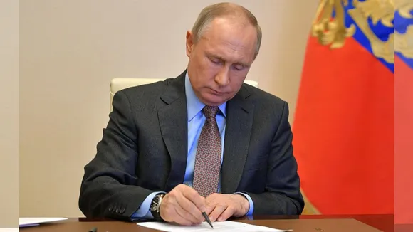Russian President Vladimir Putin Writing