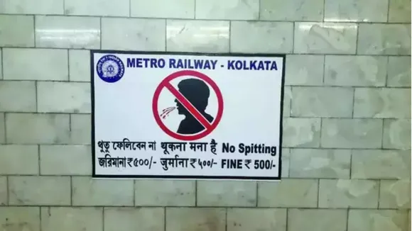 kolkata metro littering