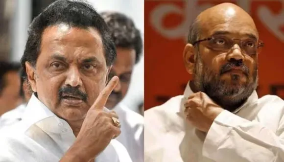 M K Stalin Amit shah