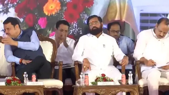 Maharashtra CM Eknath Shinde, along with Maharashtra Deputy CMs Devendra Fadnavis and Ajit Pawar, inaugurate the Coastal Road first phase from Worli to Marine Drive