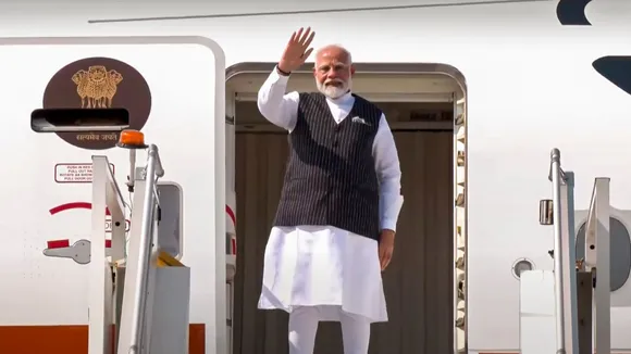 Prime Minister Narendra Modi emplanes for Warsaw (Poland), in New Delhi, Thursday, Aug. 21, 2024.