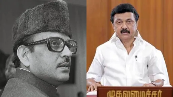 V P Singh's statue M K Stalin