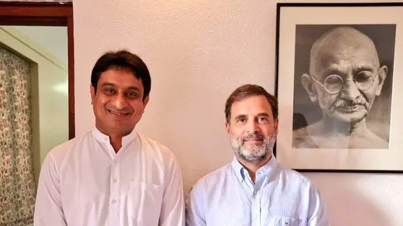 Indian Youth Congress President Uday Bhanu Chib with Rahul Gandhi