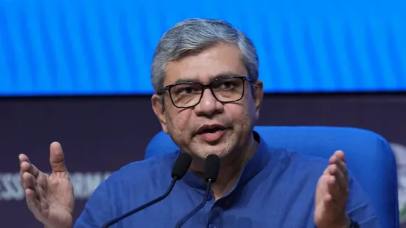 Union Minister Ashwini Vaishnav briefs the media over Cabinet decisions, in New Delhi, Wednesday, Aug. 28, 2024.