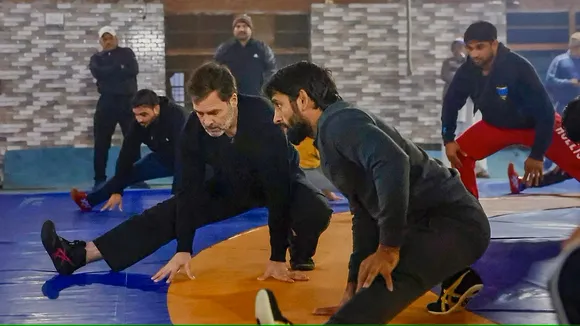 Rahul Gandhi Bajrang Punia Wrestling