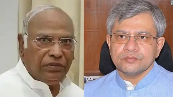 Mallikarjun Kharge and Ashwini Vaishnaw