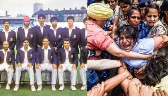 1983 World Cup wrestlers Protest