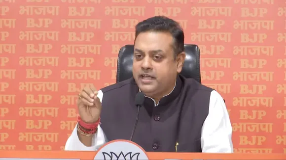 BJP national spokesperson Sambit Patra addressing a press conference in New Delhi