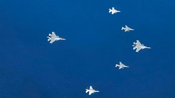 Aircrafts during Exercise Desert Knight, a joint military exercise between Indian Air Force (IAF), French Air and Space Force (FASF) and United Arab Emirates (UAE) Air Force