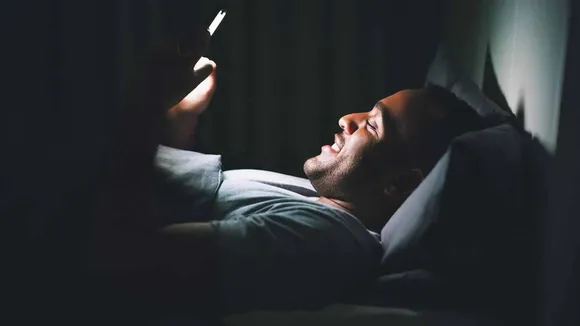 using phone at night