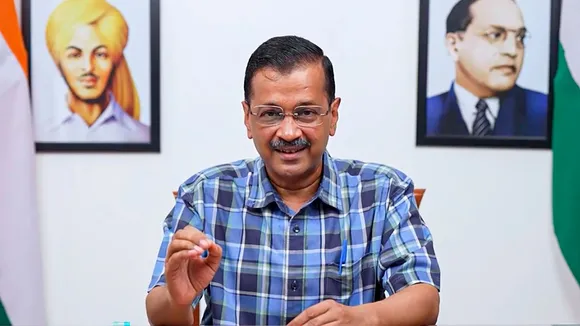 Delhi Chief Minister Arvind Kejriwal addresses during a press conference, in New Delhi, Tuesday, May 21, 2024