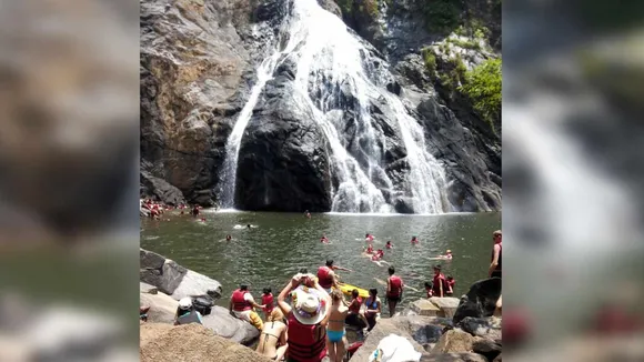 Goa Dudhsagar Waterfalls Summer Swimming