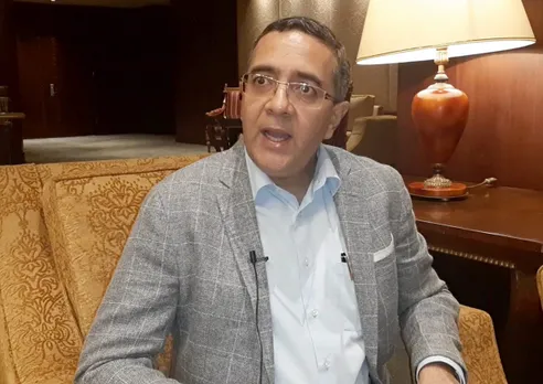 Ajit Gupte, India's Ambassador to Egypt, speaks during an interview with PTI, in Cairo