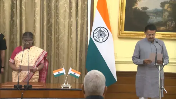 Oath-taking ceremony of Pro-tem Speaker Bhartruhari Mahtab