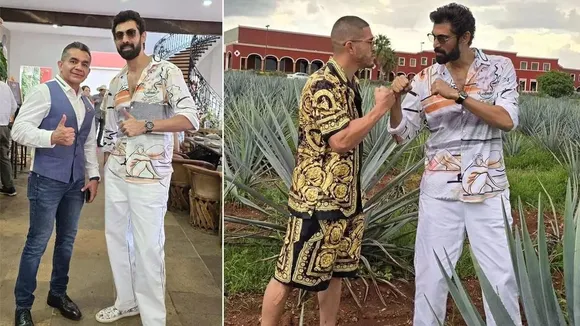 Oscar Valle, Anthony Pettis and Rana Daggubati