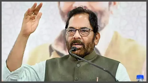 mukhtar abbas naqvi Parliament Security.jpg
