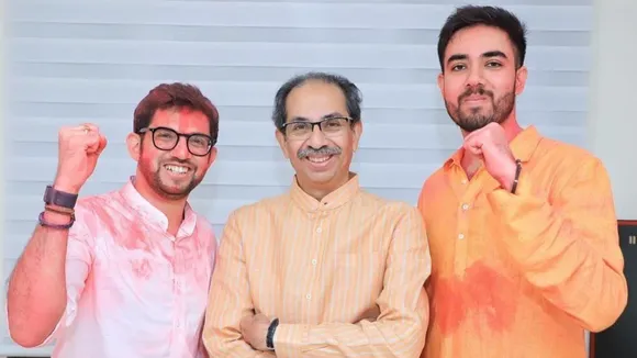 Aaditya Thackeray Uddhav Thackeray and Tejas Thackeray