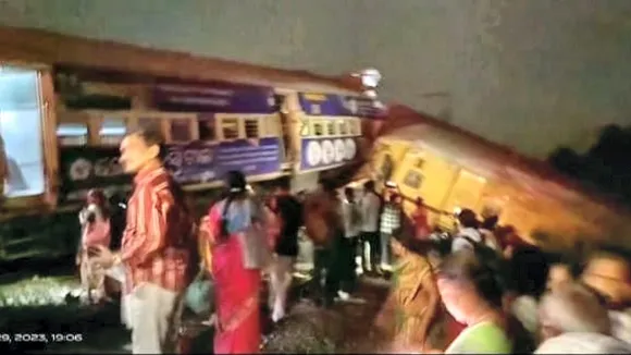 A passenger train going from Andhra Pradesh's Visakhapatnam to Rayagada derailed, in Vizianagaram district, Sunday, Oct. 29, 2023.