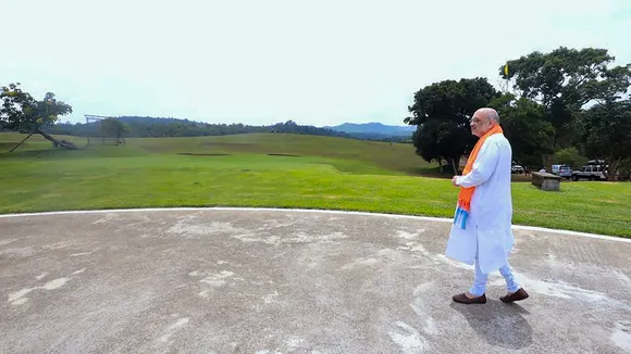 Union Home Minister Amit Shah during his visit to Coorg in Karnataka