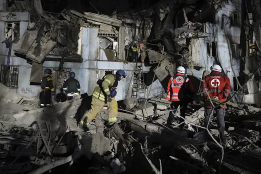 Russian Missile Strike Kyiv Ukraine