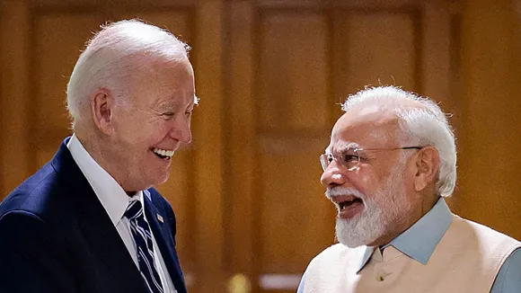Joe Biden and Narendra Modi in New Delhi
