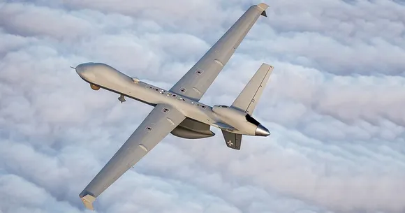 Undated photo of an MQ-9 armed drone manufactured by General Atomics Aeronautical Systems, Inc. (GA-ASI)