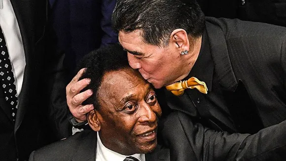 Pele and Maradona in one frame