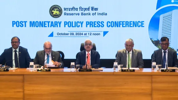 RBI Governor Shaktikanta Das addresses a press conference at RBI headquarters, in Mumbai, Wednesday, Oct. 9, 2024