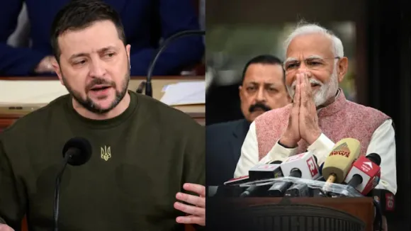 Volodymyr Zelenskyy and Narendra Modi