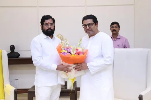 Eknath Shinde with Raj Thackeray